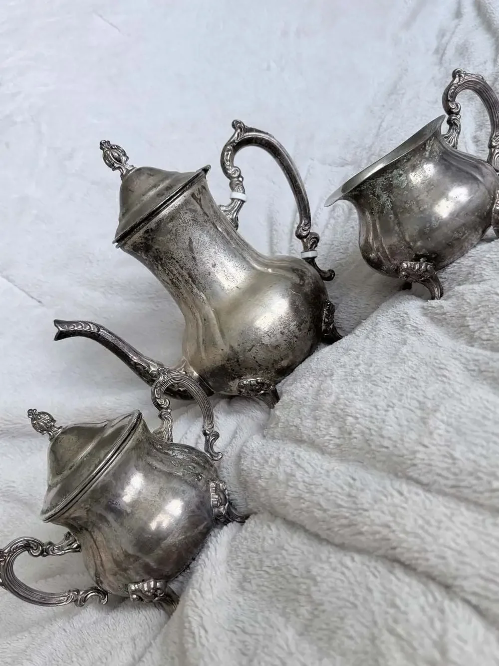 International Silver Company Vintage Silver Plated 3-Piece Tea and Coffee Servic